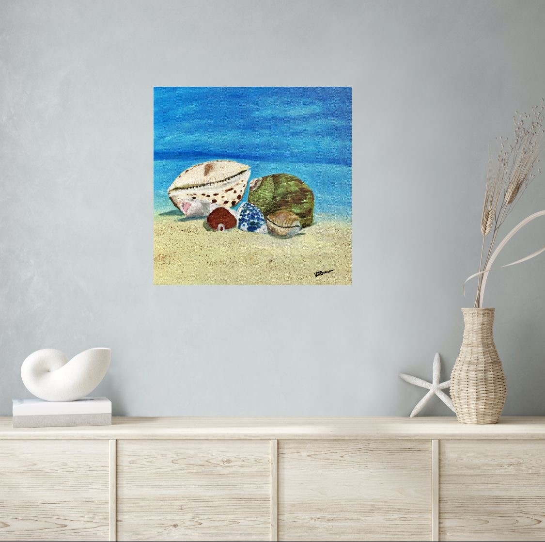 Seashells on Tranquil Waters.